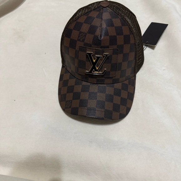 Louis Vuitton Dark Brown Checkered Hat - Picture 2 of 9